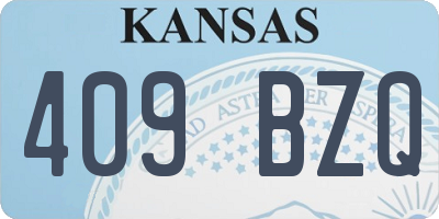 KS license plate 409BZQ
