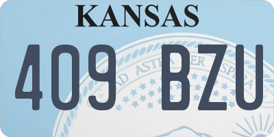 KS license plate 409BZU