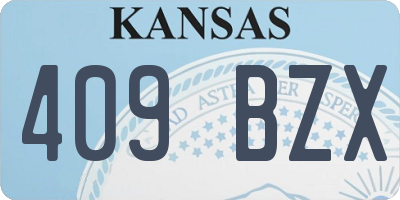 KS license plate 409BZX