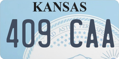 KS license plate 409CAA