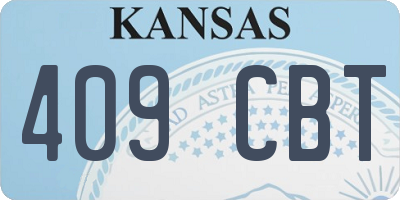 KS license plate 409CBT