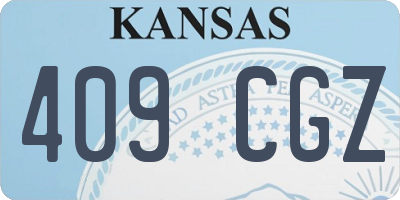 KS license plate 409CGZ
