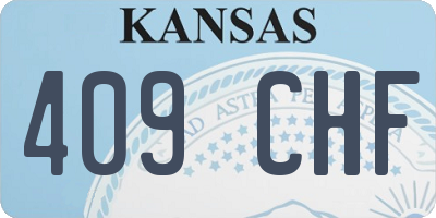 KS license plate 409CHF