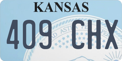 KS license plate 409CHX