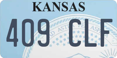 KS license plate 409CLF