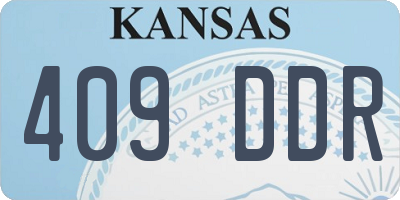 KS license plate 409DDR