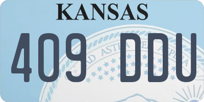 KS license plate 409DDU
