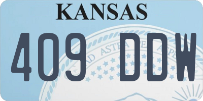 KS license plate 409DDW