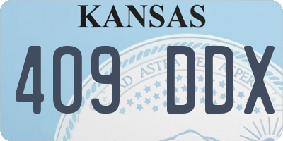KS license plate 409DDX