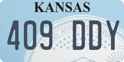 KS license plate 409DDY