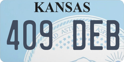 KS license plate 409DEB