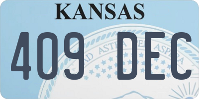 KS license plate 409DEC