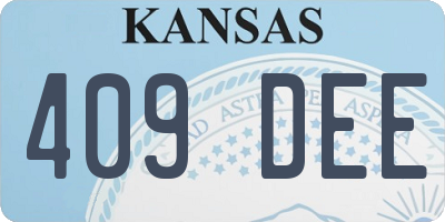KS license plate 409DEE