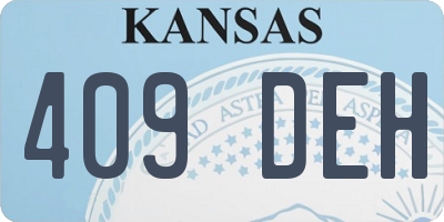 KS license plate 409DEH