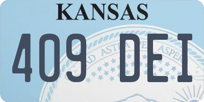 KS license plate 409DEI