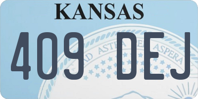 KS license plate 409DEJ