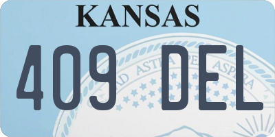 KS license plate 409DEL