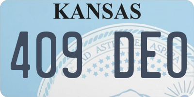 KS license plate 409DEO