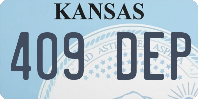 KS license plate 409DEP