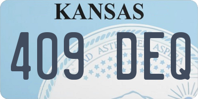 KS license plate 409DEQ
