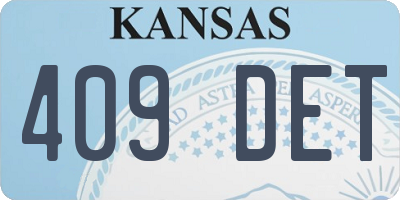 KS license plate 409DET