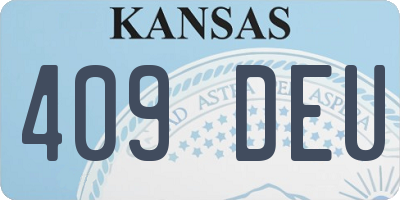 KS license plate 409DEU
