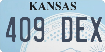 KS license plate 409DEX