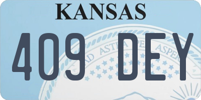 KS license plate 409DEY