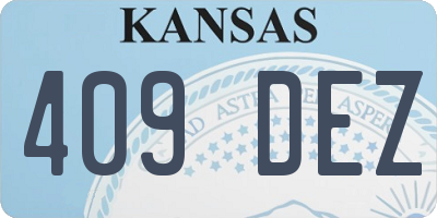 KS license plate 409DEZ