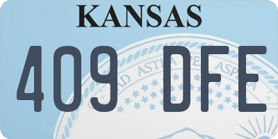 KS license plate 409DFE