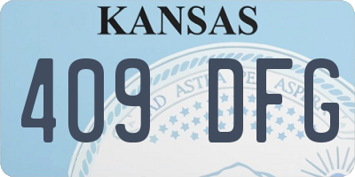 KS license plate 409DFG