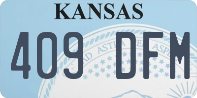 KS license plate 409DFM