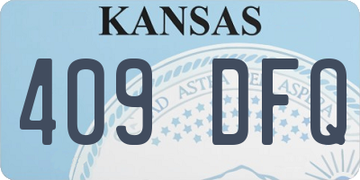KS license plate 409DFQ