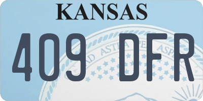 KS license plate 409DFR