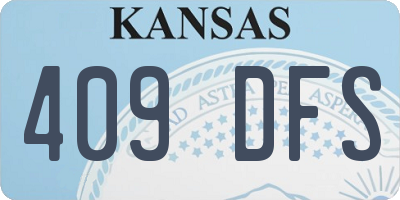 KS license plate 409DFS