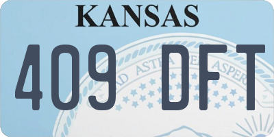 KS license plate 409DFT