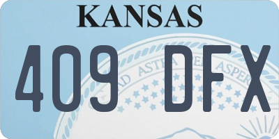 KS license plate 409DFX