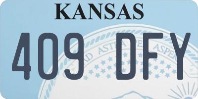 KS license plate 409DFY