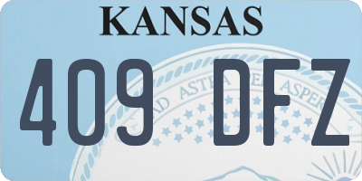 KS license plate 409DFZ