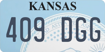 KS license plate 409DGG