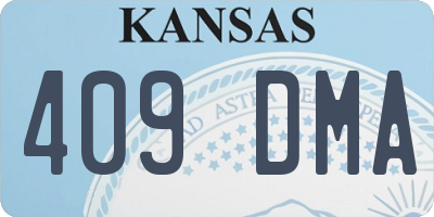 KS license plate 409DMA