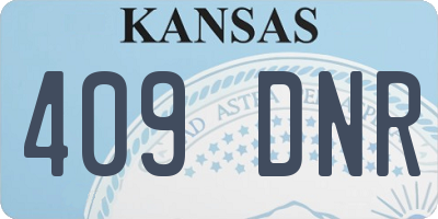 KS license plate 409DNR