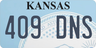 KS license plate 409DNS