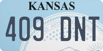 KS license plate 409DNT