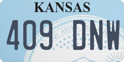 KS license plate 409DNW