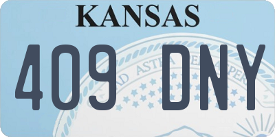 KS license plate 409DNY
