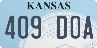 KS license plate 409DOA