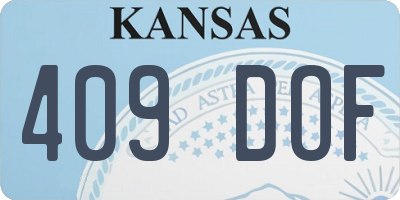 KS license plate 409DOF