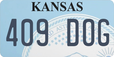 KS license plate 409DOG