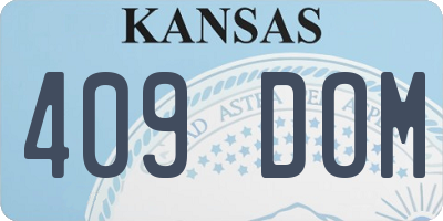 KS license plate 409DOM